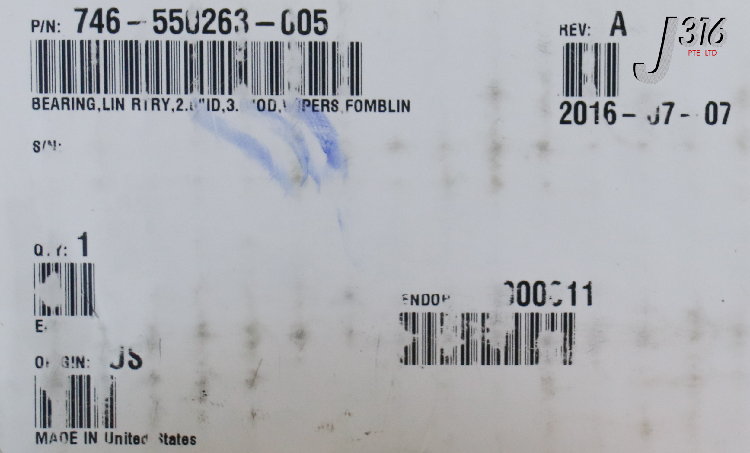 24061 LAM RESEARCH BEARING, LIN RTRY, 2.0'' ID, 3.0'' OD (NEW) 746